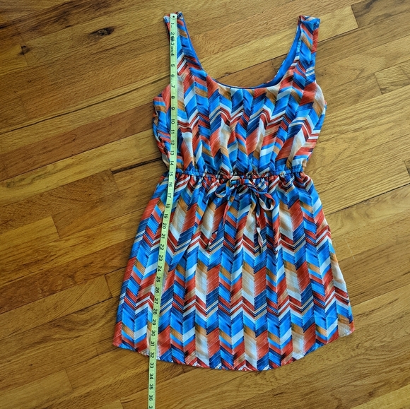 Rue 21 Colorful Chevron Print Dress Medium - Picture 6 of 8